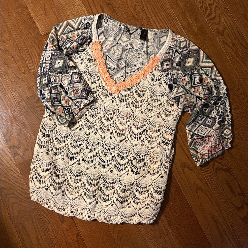 Boho Crochet Lace Top